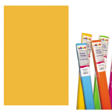 Rotolo carta crespa, 250x50cm, resistente ed elastica, supporta egregiamente ogni tipo di collante colore giallo becco oca