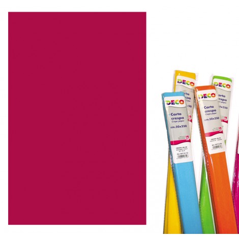 Rotolo carta crespa, 250x50cm, resistente ed elastica, supporta egregiamente ogni tipo di collante colore bordeaux
