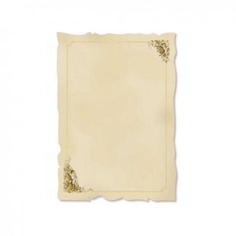Deco Carta pergamena fustellata, colore sabbia, A4, 10 fogli, 230gr - 1pz - 06706