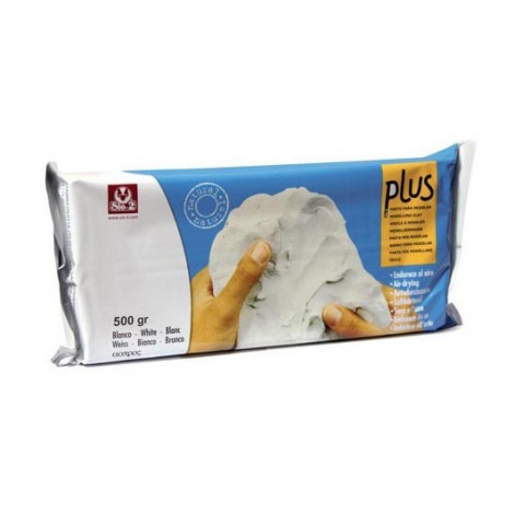 Pasta per modellare autoindurente, senza glutine e verniciabile 500gr colore bianco