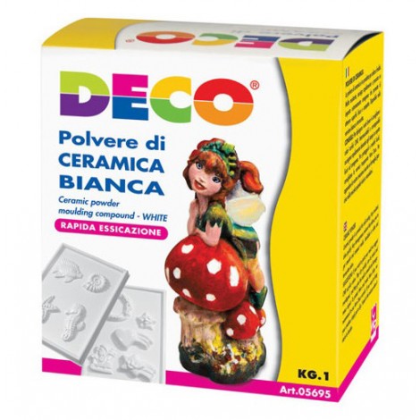 Polvere di ceramica per colata a freddo, resistente, asciuga rapidamente 1kg colore bianco