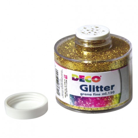 Glitter grana fine in barattolo con pratico tappo dosatore
