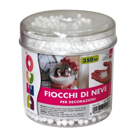 Neve in polistirolo per decorazioni, in barattolo.