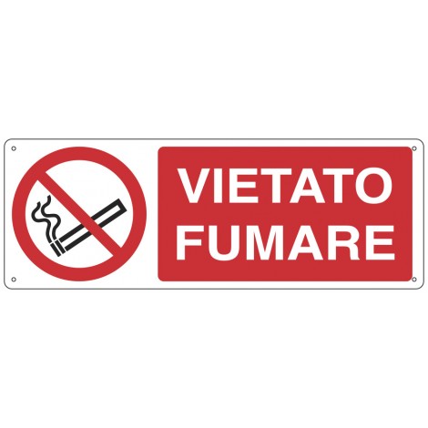 Cartello "Vietato fumare" 35x12,5cm - 1pz