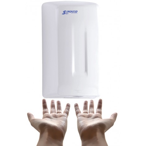 Asciugamani elettrico con fotocellula, coperchio in ABS, motore 150W, resistenza 950W, formato 145x138x258mm - DCC847