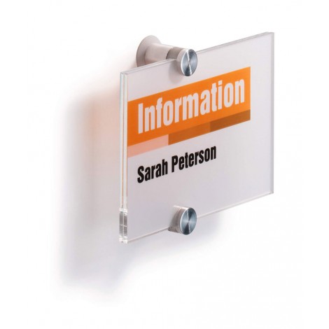 Durable Crystal Sign - Targa fuori porta, formato 148x105mm - 4821-19