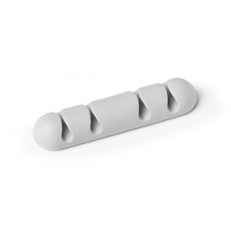 Clip fermacavi adesiva per 4 cavi USB, realizzata in morbida plastica. Ideale per cavi telefonici e USB fino a un diametro di 5 mm