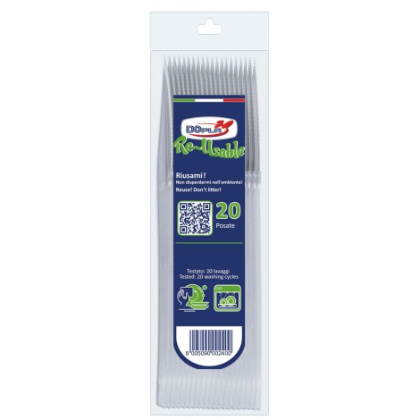 Dopla Coltelli COMPACT, colore trasparente, 20pz - 03645