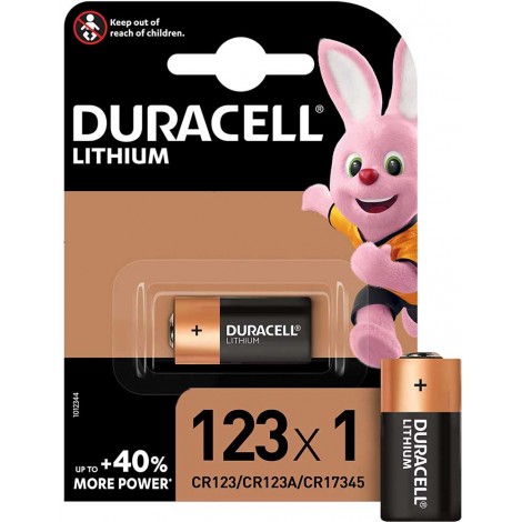 Duracell Batteria photo al litio CR123A 3V, in blister - 1pz - 75058646