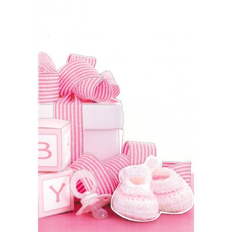 Lebez Biglietto augurale decorato con glitter e particolari dorati, busta bianca, formato 11,5x17cm, 6 soggetti assortiti - EB4037