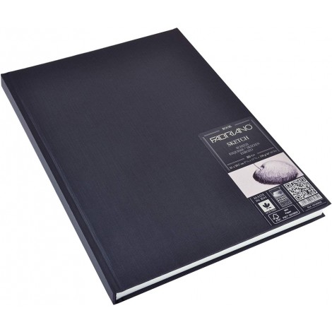 Libro cucito per schizzi con copertina nera rigida e lavabile. Ideale per tecniche a secco 21×29,7 110 gr 80 fogli