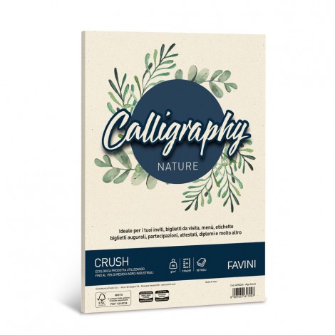 Favini Calligraphy - Carta algae, colore agrumi, A4, 50 fogli, 200gr - 1pz - A69Q564