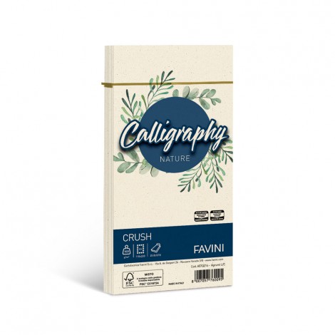 Favini Calligraphy Crush - Buste nature C4 colore agrumi, formato 11x22cm, 25 buste, 100gr - 1pz - A57Q214