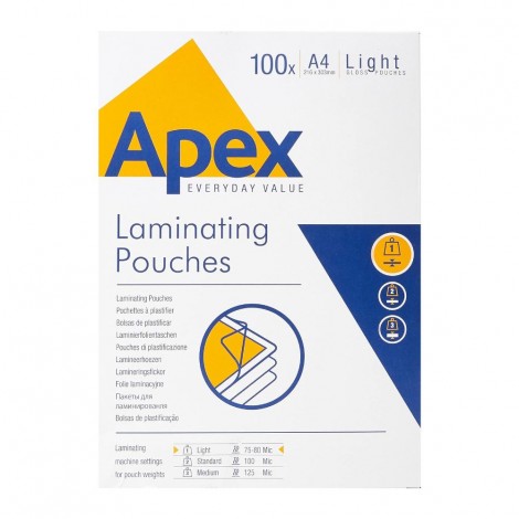Puoches A4, finitura lucida, 80 micron - 1conf.
