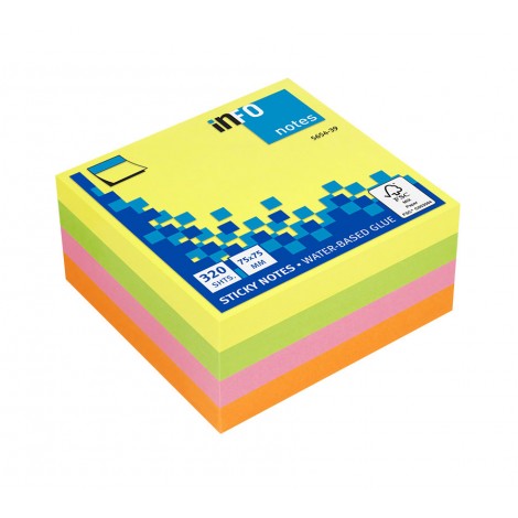 Cubo memo adesivo 320 fogli - 1pz