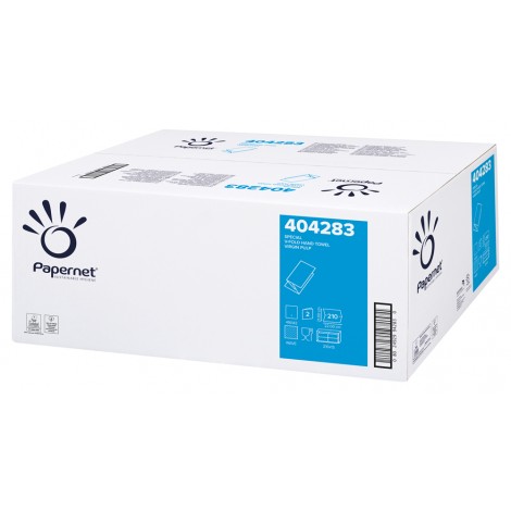 Asciugamani piegati a V, 210 strappi, formato 22x21cm, goffratura wave 404283