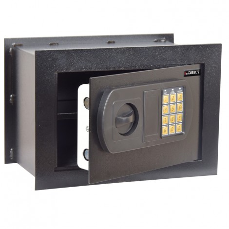 Cassaforte digitale motorizzata con serratura elettronica, può essere fissata a pareti in mattone o pavimenti (tasselli inclusi), 9kg