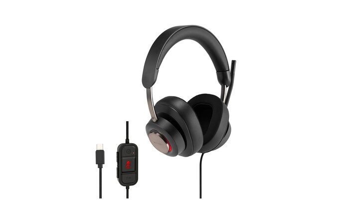 Kensington Cuffia stereo, con microfono regolabile, connessione tramite connettore USB-C, lunghezza cavo 1,8mt - K83451WW