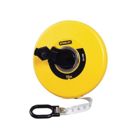 Stanley Rotella metrica da 20 metri, cassa in ABS, nastro in fiberglass stampato su entrambi i lati, manovella a scomparsa - M34296
