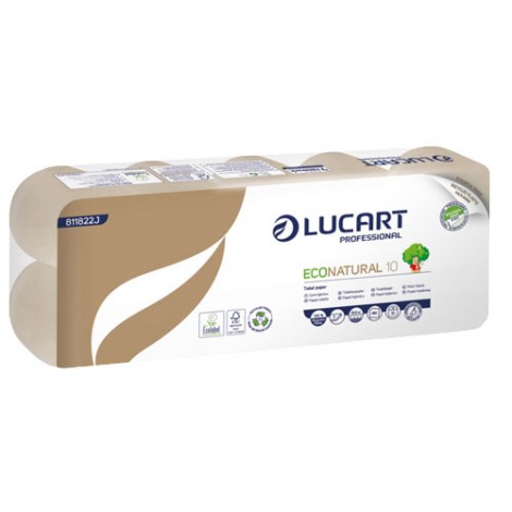 Carta igienica Econatural 19,8m, 180 strappi in fiberpack, goffratura a rose,2 veli