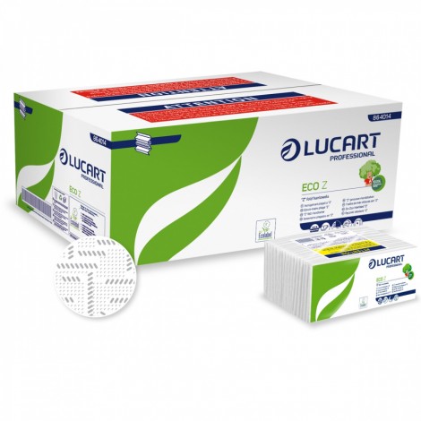Asciugamani Eco piegati a Z, 220 strappi, formato 23x23,5cm, goffratura micro, 2 veli