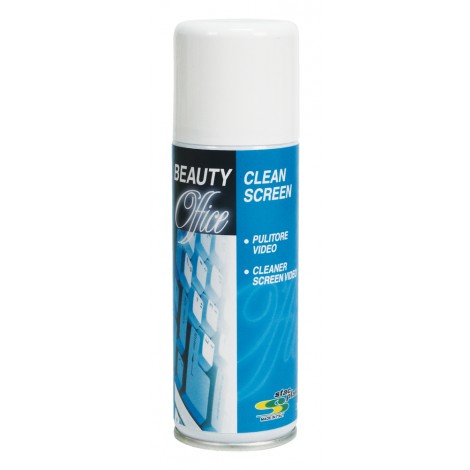 Beauty Office Schiuma sgrassante per la pulizia del monitor, colore bianco, utilizzabile anche per vetri e superfici riflettenti, conferisce repellenza ad acqua e polvere - 200ml - A01027