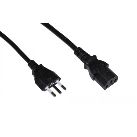 Link Cavo alimentazione spina italiana tripolare 10A per computer, stampanti ecc. mt. 3 - 1pz - LKIT30