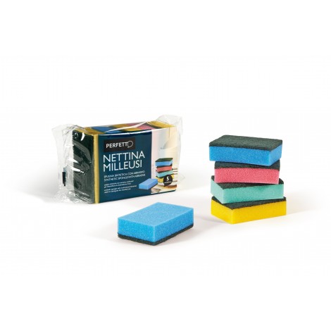 Spugna sintetica con abrasivo, 5pz