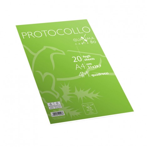 Fogli protocollo bianchi, 20 fogli - 1pz