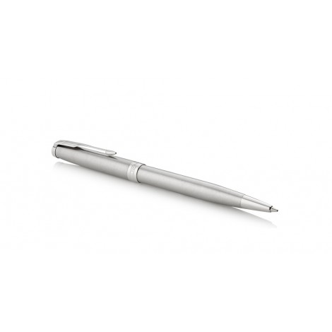 Sonnet Stainless Steel CT - Penna a sfera con fusto in metallo e dettagli argentati, scatola regalo inclusa colore nero