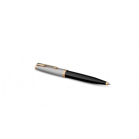 51 Premium Black GT - Penna a sfera con fusto in metallo e dettagli dorati, scatola regalo inclusa colore nero