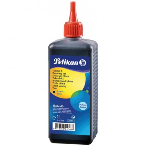 Flacone inchiostro stilografico da 1lt colore nero - 1pz