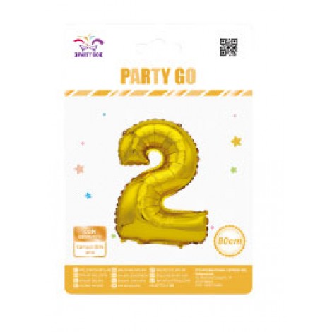 Palloncino gonfiabile numero 2 con cannuccia, 80cm, gonfiabile ad aria - 1pz