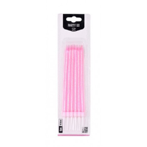 Candelina glitter, 16,5cm - 6pz