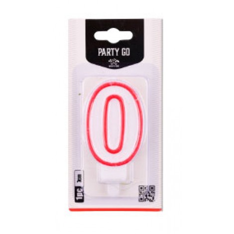Candelina numero 0, 7cm - 1pz