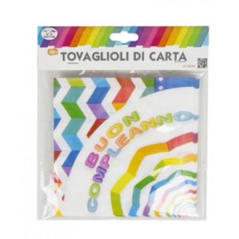 Tovaglioli Buon compleanno 33x33cm - 10pz