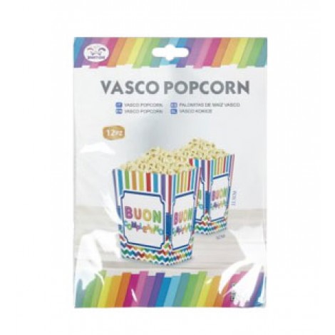Contenitore Popcorn Buon compleanno, 11,5x5,5x5,5cm - 6pz