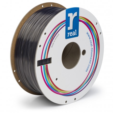 Real Filament – Filamento per stampanti 3D 1Kg PETG 1.75mm nero fume