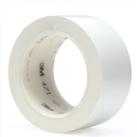 Nastro adesivo, supporto in PVC e vinile 50mm x 33m colore bianco - 1pz