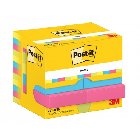 Foglietti 653-TFEN (giallo limone neon, blu paradiso, arancio acceso, rosa power, verde acido) - Prezzo singolo, ord. minimo 12pz