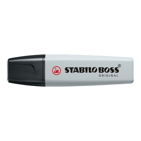 Evidenziatore BOSS ORIGINAL, punta a scalpello, inchiostro a base d`acqua, resistente fino a 4h colore grigio polvere