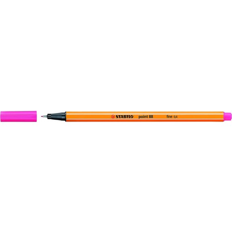 Fineliner Point 88 – Pennarello con punta rinforzata in metallo e fusto esagonale tratto 0,4mm colore eliotropio