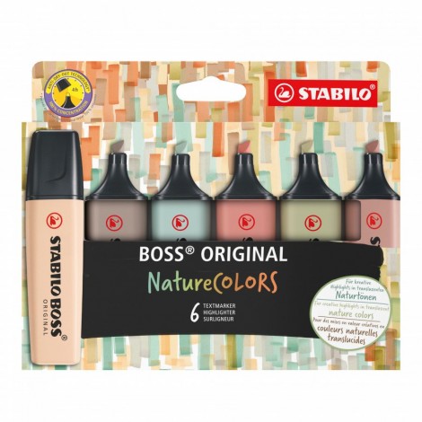 Evidenziatore BOSS ORIGINAL, punta a scalpello, inchiostro a base d`acqua