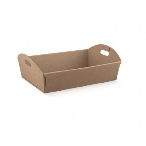 Scotton Cesto in cartone con maniglie laterali, 37x26,5x10cm, colore avana - 7743C