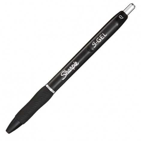 S-GEL – Penna a sfera con inchiostro gel, impugnatura gommata e sagomata, fusto in finitura opaca, punta da 0,7mm colore nero