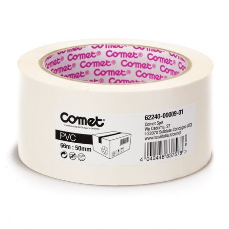Comet Nastro imballo silenzioso, 50mm x 66m, colore bianco - 62240-00009-01 - C92TE7588