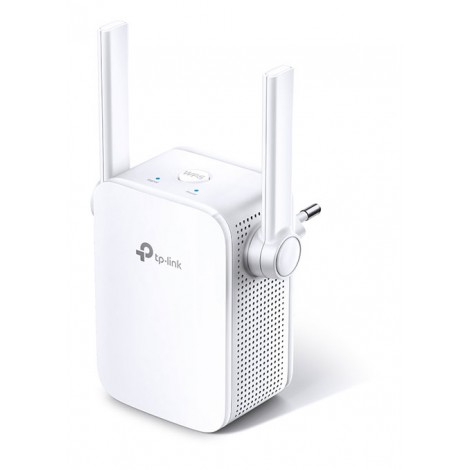 Range extender Wi-Fi universale, elimina zone d`ombra ampliando la copertura del router sorgente. Velocita wireless fino a 300Mbps in 2.4GHz e una porta ed un`interfaccia ethernet per collegare dispositivi cablati, Tasto RESET, funziona anche da access point