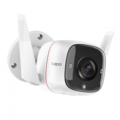 TP-Link Telecamera IP UHD 2304x1296, visione notturna 25mt, rilevazione movimento, impermeabile, supporto per microSD fino a 128GB, audio bidirezionale, gestione con app (Android e IOS) e compatibile con ALEXA e GOOGLE ASSISTANT - TAPO C310