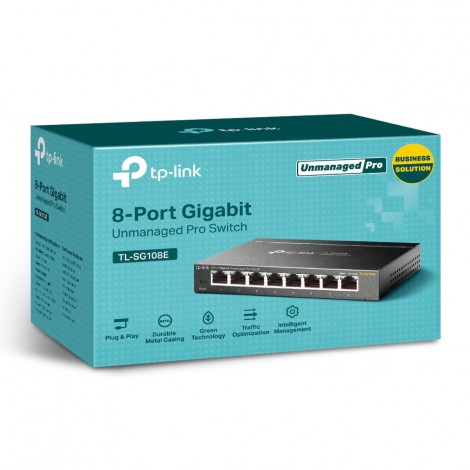 Switch Easy Smart 8 porte 10/100/1000Mbp con innovativo sistema a risparmio energetico fino all`80%