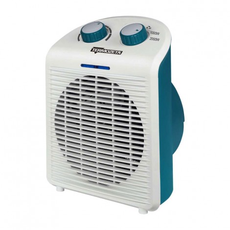 Termoventilatore da bagno con termostato regolabile. 2 livelli di potenza: 1.000/2.000W, alimentazione 220-240V